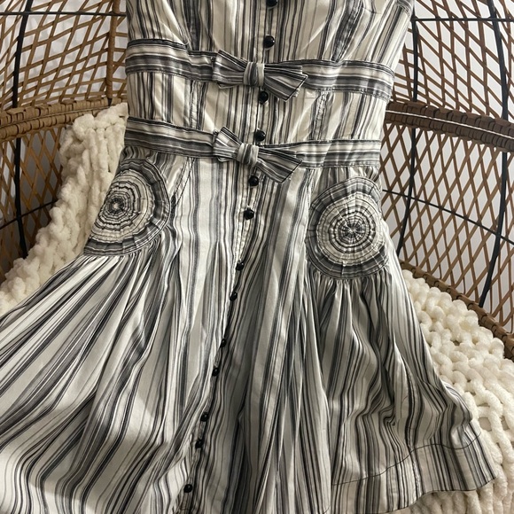 Bryon Lars Beauty Mark striped dress sz 4 - Picture 5 of 16